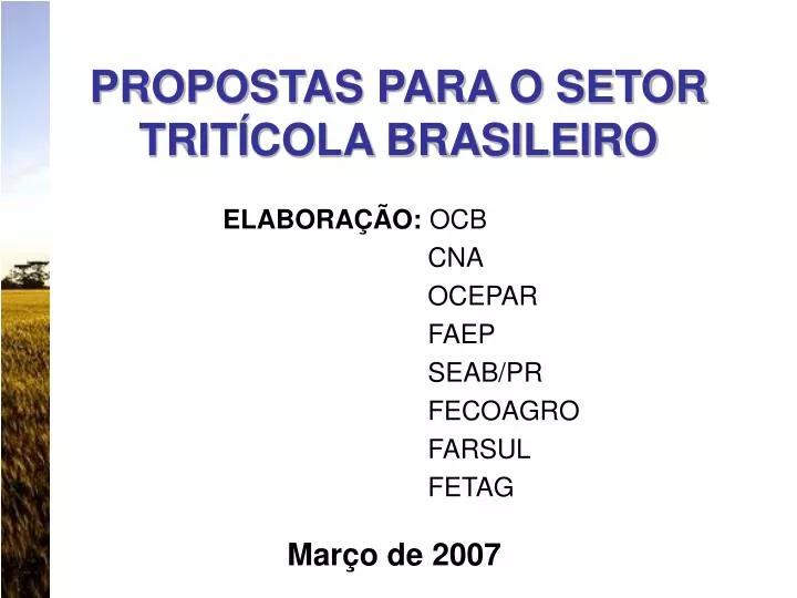 propostas para o setor trit cola brasileiro
