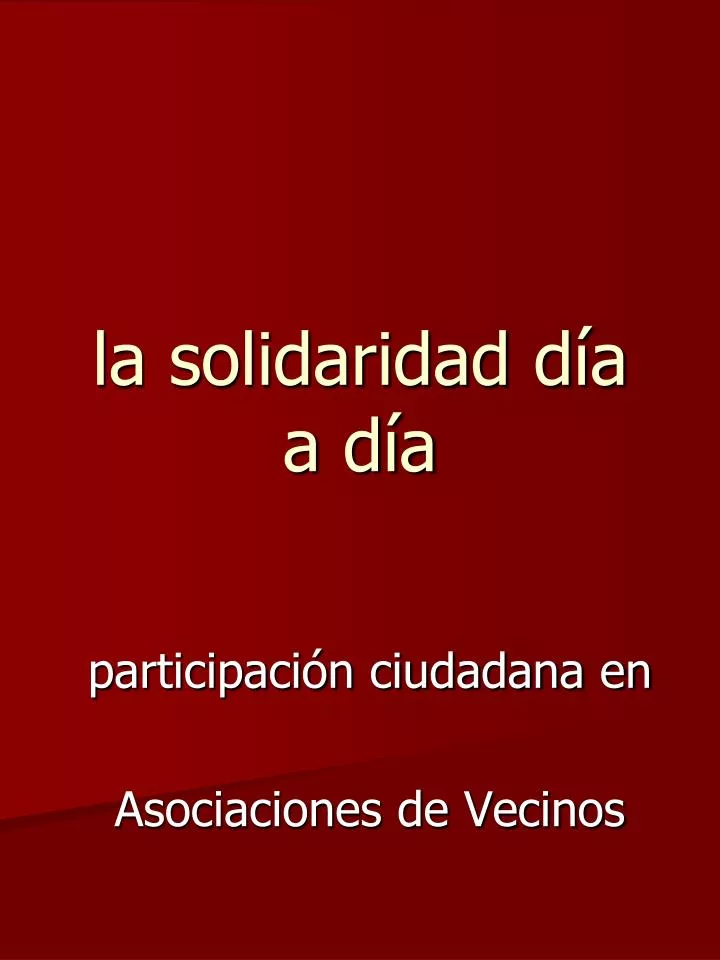 la solidaridad d a a d a