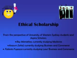 Ethical Scholarship