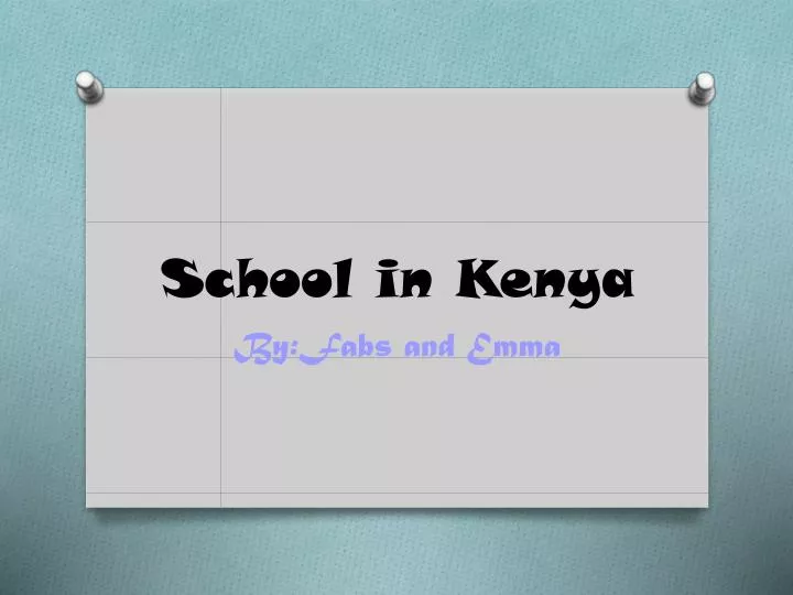 school in k enya