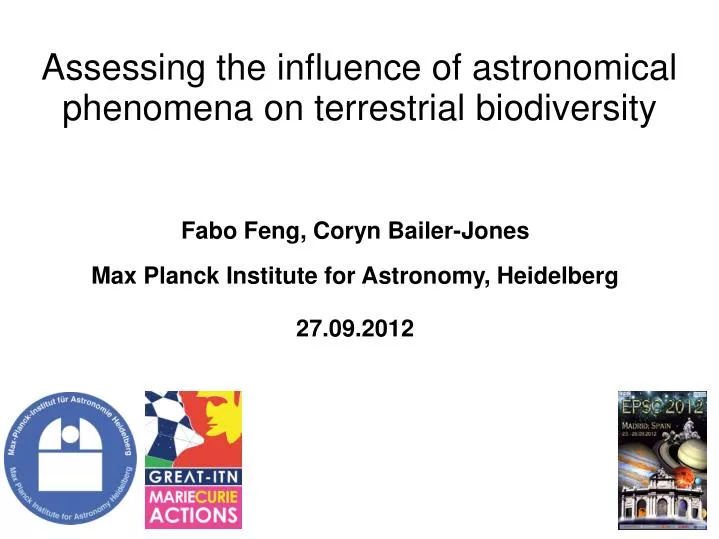 assessing the influence of astronomical phenomena on terrestrial biodiversity