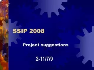 SSIP 2008