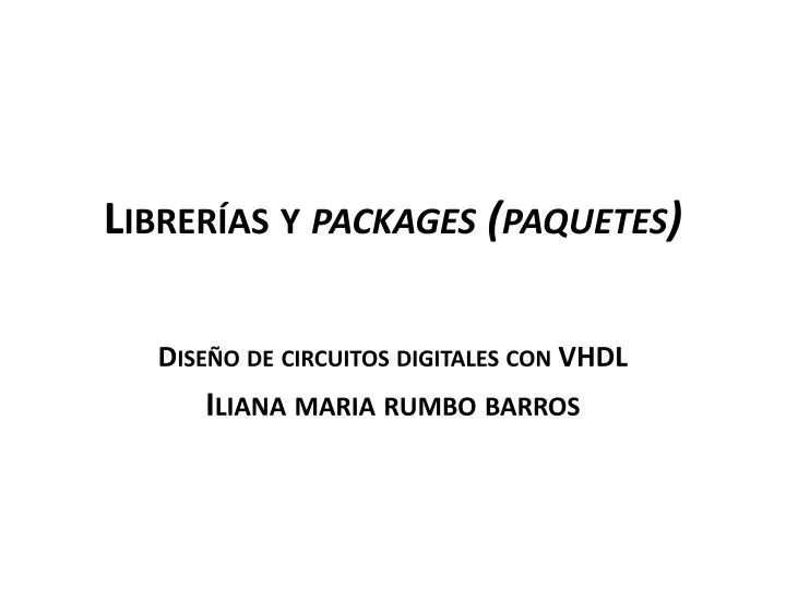 librer as y packages paquetes