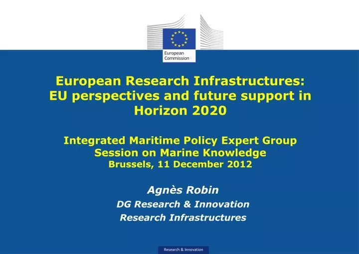agn s robin dg research innovation research infrastructures
