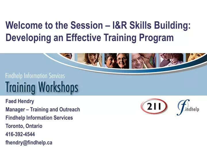 welcome to the session i r skills building developing an effective training program