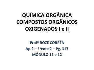 qu mica org nica compostos org nicos oxigenados i e ii