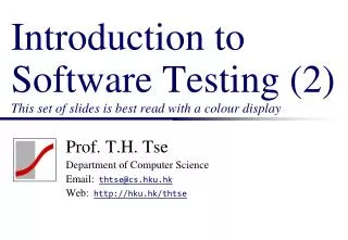 Introduction to Software Testing (2) This set of slides is best read with a colour display