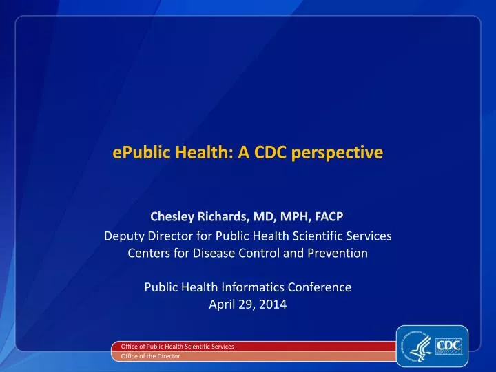 epublic health a cdc perspective