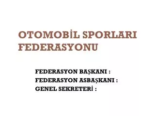 otomob l sporlari federasyonu