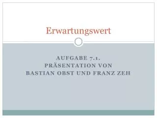 erwartungswert