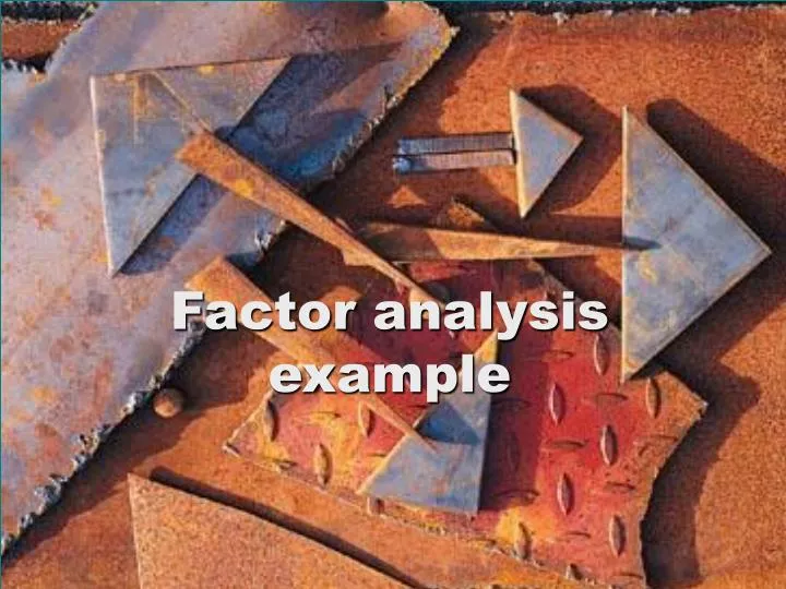 factor analysis example