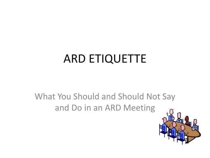 ard etiquette