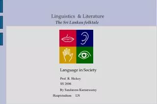 Linguistics &amp; Literature The Sri Lankan folktale