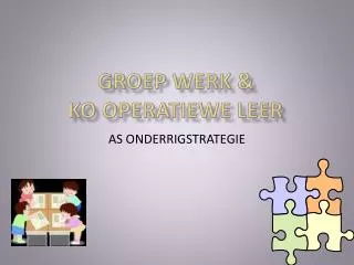 groep werk ko operatiewe leer