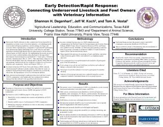 Early Detection/Rapid Response: