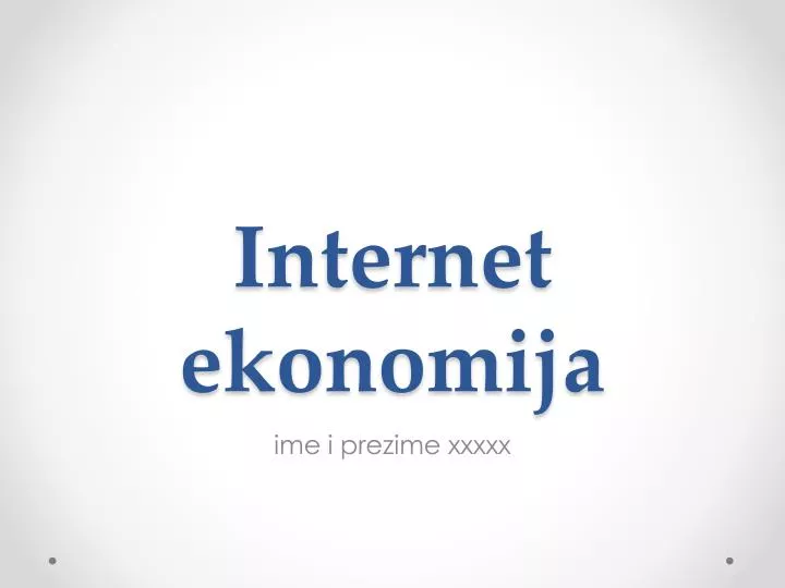 internet ekonomija