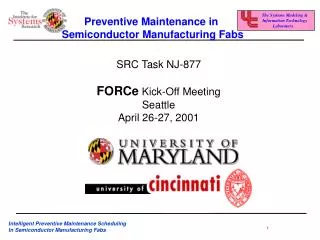 Preventive Maintenance in Semiconductor Manufacturing Fabs