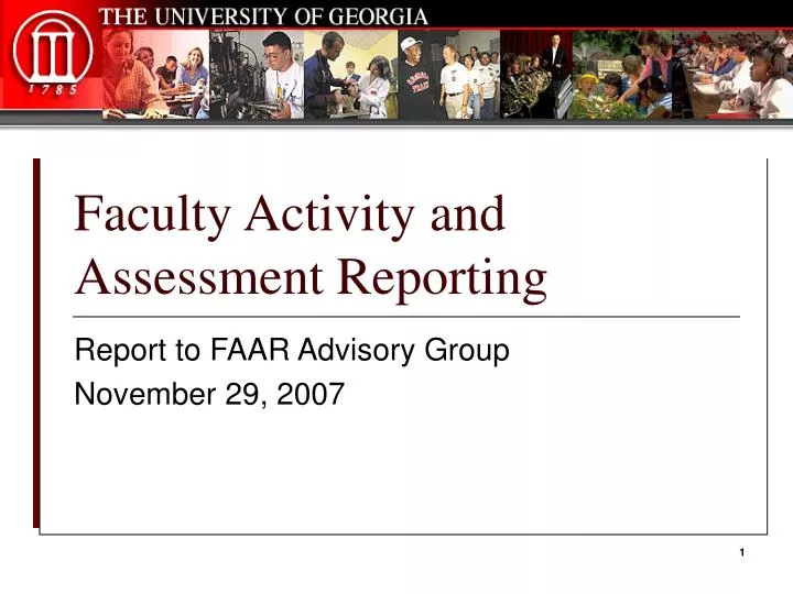 faculty activity and assessment reporting