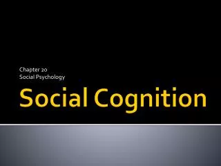 Social Cognition