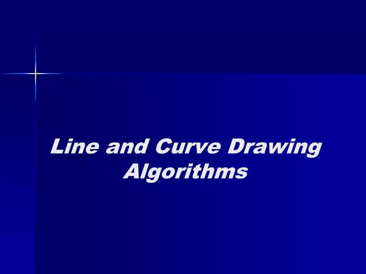 line and curve drawing algorithms