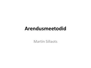 arendusmeetodid