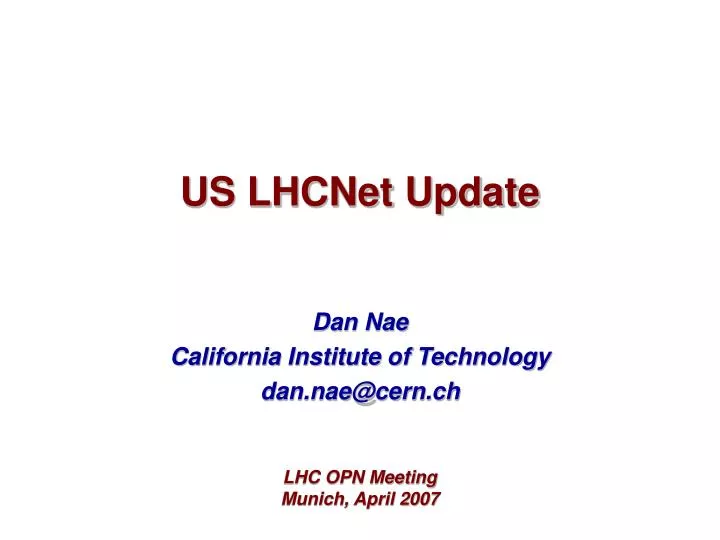 us lhcnet update