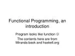 Functional Programming, an introduction - slide 1