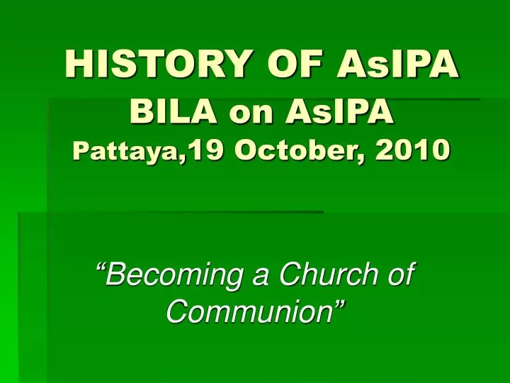 history of asipa bila on asipa pattaya 19 october 2010