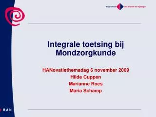 hanovatiethemadag 6 november 2009 hilde cuppen marianne roes maria schamp