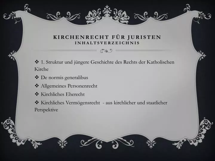 kirchenrecht f r juristen inhaltsverzeichnis