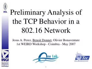 Preliminary Analysis of the TCP Behavior in a 802.16 Network