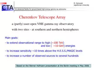 Cherenkov Telescope Array a (partly) user-open VHE gamma ray observatory
