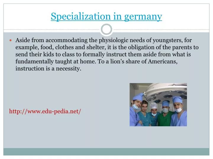 specialization in germany