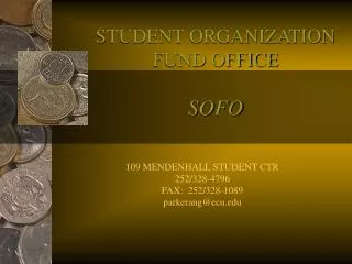 STUDENT ORGANIZATION FUND OFFICE SOFO