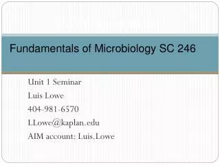 SC246: Microbiology