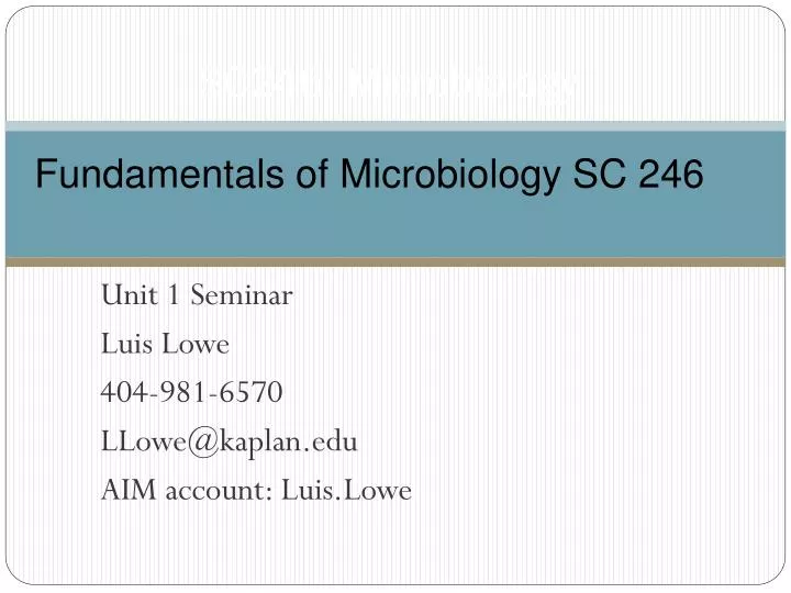 sc246 microbiology