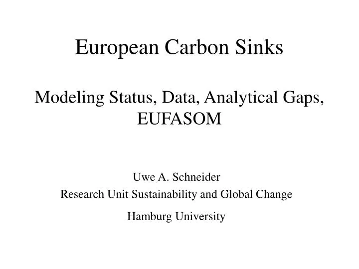 european carbon sinks modeling status data analytical gaps eufasom