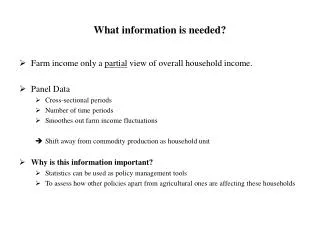 What information is needed?