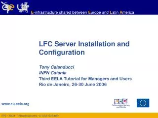 LFC Server Installation and Configuration