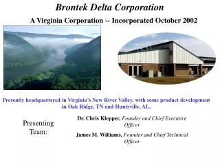A Virginia Corporation -- Incorporated October 2002