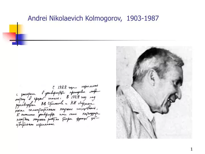 andrei nikolaevich kolmogorov 1903 1987