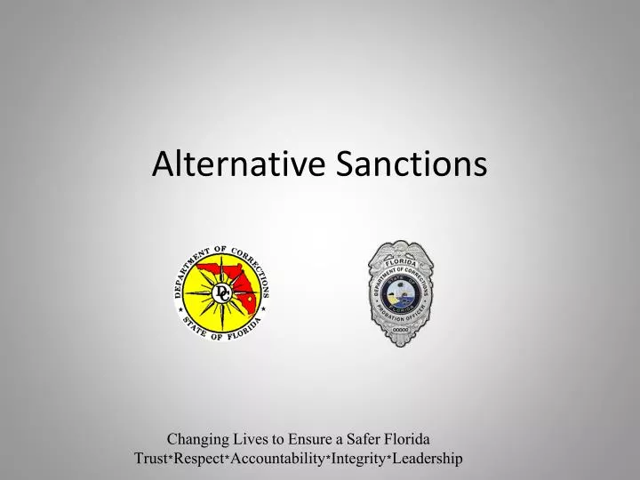 alternative sanctions