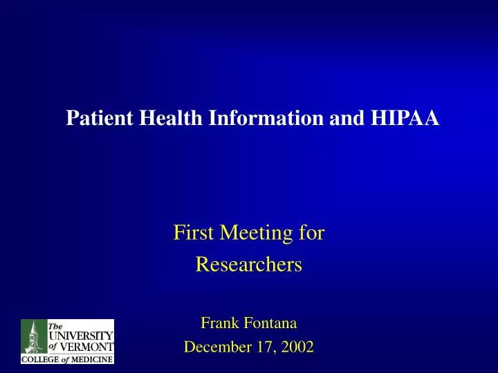 patient health information and hipaa