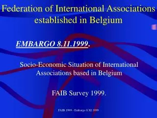 Federation of International Associations established in Belgium
