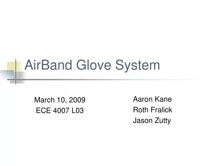 airband glove system