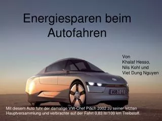 energiesparen beim autofahren