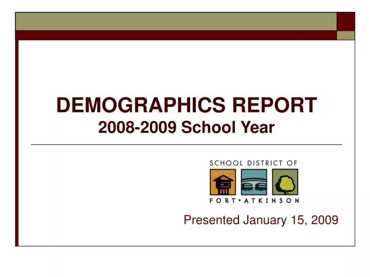 demographics report 2008 2009 school year