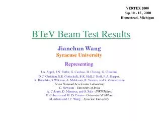 BTeV Beam Test Results