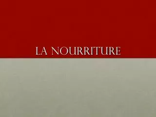 la nourriture