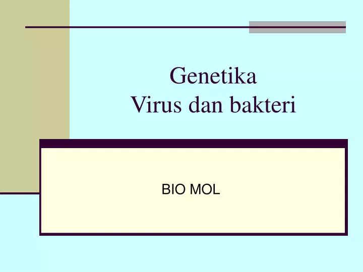 genetika virus dan bakteri